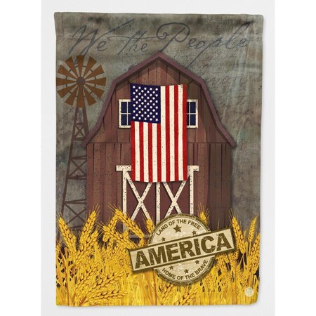 Carolines Treasures Patriotic Barn Land of America Flag Canvas House Size VHA3036CHF